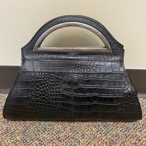 Patricia Nash black croc purse